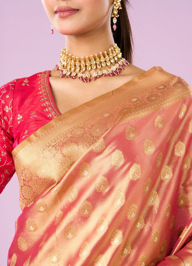 Mohey Women Ethereal Gajree Elegance Saree