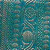 Teal Blue Buta Patterned Saree with Intricate Borders