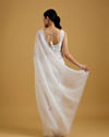 Mohey Women Graceful Cream Crepe Saree