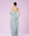 Mohey Women Blue Organza Dynamo Saree