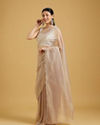 Mohey Women Gold Organza Strut Elegance Saree image number 2