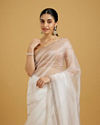 Mohey Women Ethereal White Elegance Saree