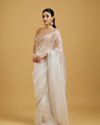 Mohey Women Ethereal White Elegance Saree image number 2