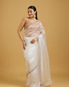 Mohey Women Ethereal White Elegance Saree image number 0