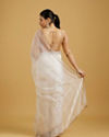 Mohey Women Ethereal White Elegance Saree image number 4