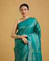 Mohey Women Majestic Rama Green Elegance Saree image number 1