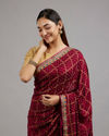 Mohey Women Wine Elegance Saree