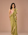 Pista Green Saree