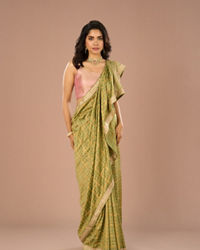 Mohey Women Pista Green Saree