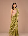 Mohey Women Pista Green Saree