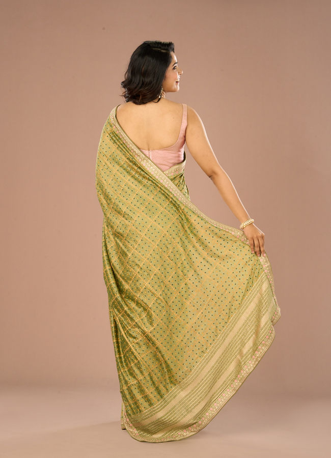 Mohey Women Pista Green Saree