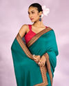 Mohey Women Ethereal Rama Green Saree