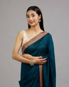 Mohey Women Exquisite Turquoise Blue Saree