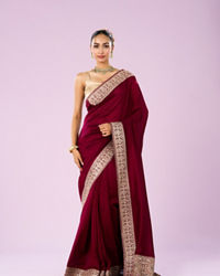 Mohey Women Maroon Majesty Women Saree