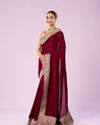 Mohey Women Maroon Majesty Women Saree