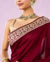 Mohey Women Maroon Majesty Women Saree