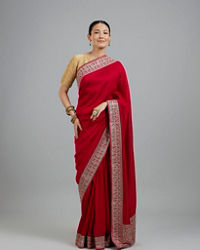 Mohey Women Pink Elegance Art Silk Saree