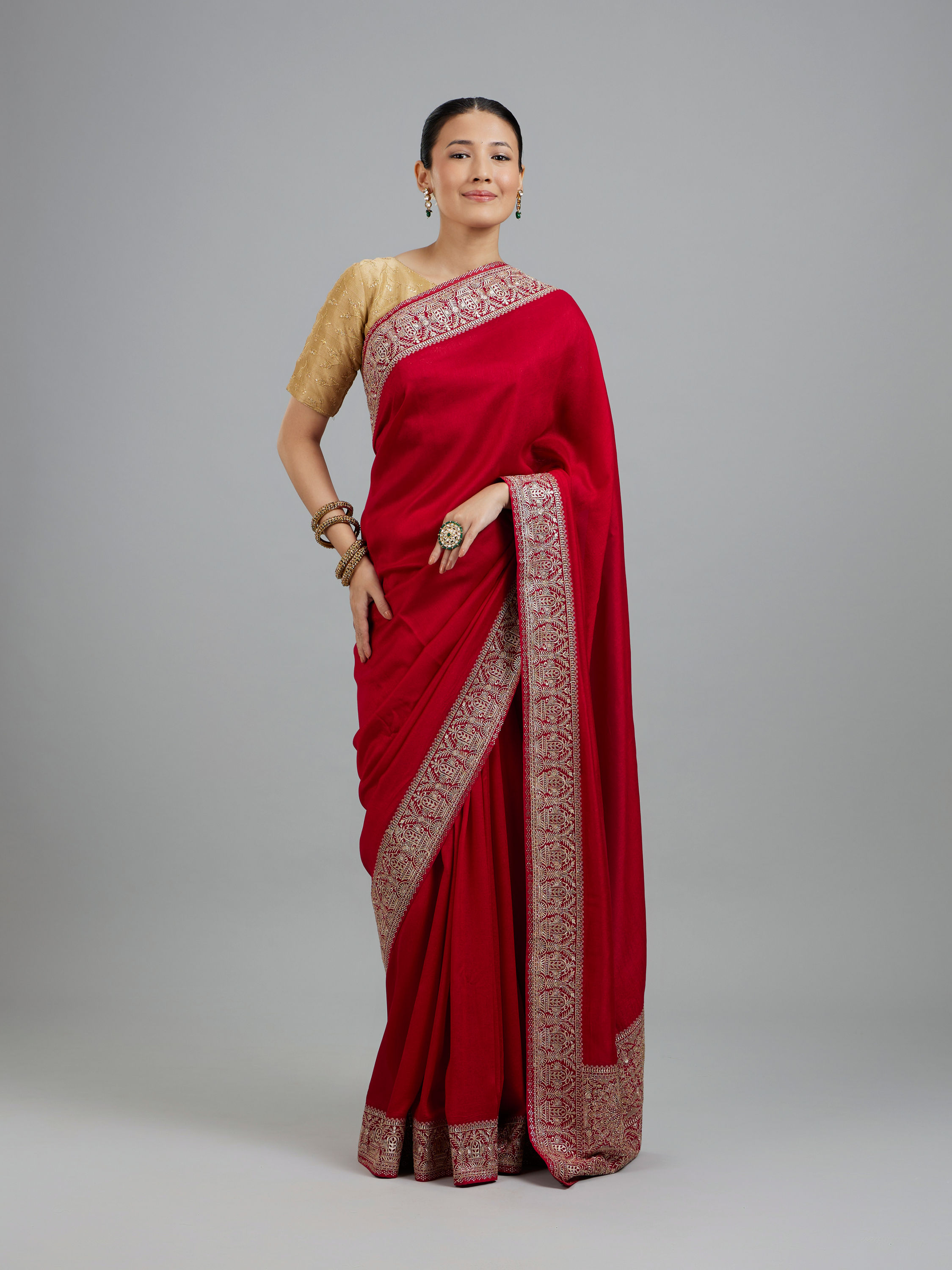 Mohey Women Pink Elegance Art Silk Saree