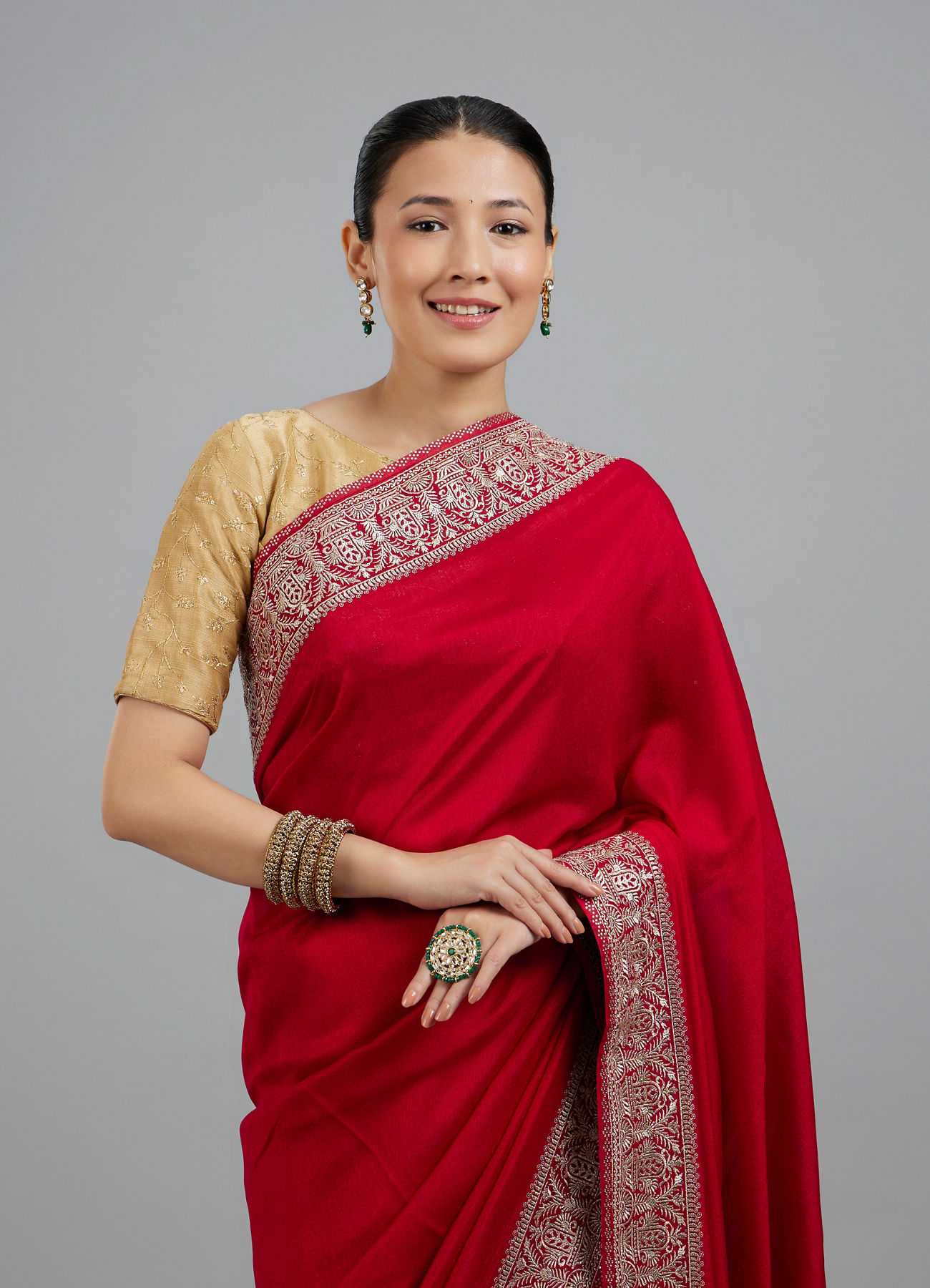 Mohey Women Pink Elegance Art Silk Saree