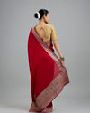 Mohey Women Pink Elegance Art Silk Saree
