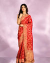 Flaming Red Elegance Saree