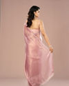 Mohey Women Purple Dazzle Organza Saree