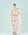 Organza Cream Radiance Saree