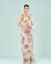 Mohey Women Organza Cream Radiance Saree