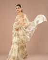 Mohey Women Elegant Emerald Pista Saree