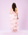 Mohey Women Pink Organza Saree