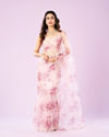 Pink Organza Saree