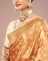 Mohey Women Peach Bliss Traditional Saree