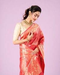 Mohey Women Pink Festive Delight Saree