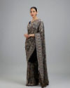 Mohey Women Indigo Blue Georgette Festive Saree