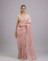 Pink Elegance Chinon Saree