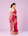 Mohey Women Gorgeous Pink Elegance Saree