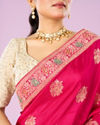 Mohey Women Gorgeous Pink Elegance Saree
