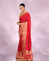 Mohey Women Radiant Red Elegance Saree