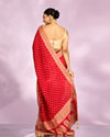 Mohey Women Radiant Red Elegance Saree