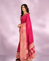 Mohey Women Elegant Rani Pink Saree