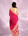 Mohey Women Elegant Rani Pink Saree