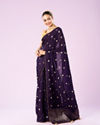 Mohey Women Lavish Royal Purple Saree