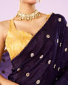 Mohey Women Lavish Royal Purple Saree