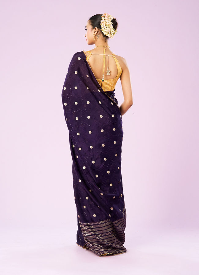 Mohey Women Lavish Royal Purple Saree