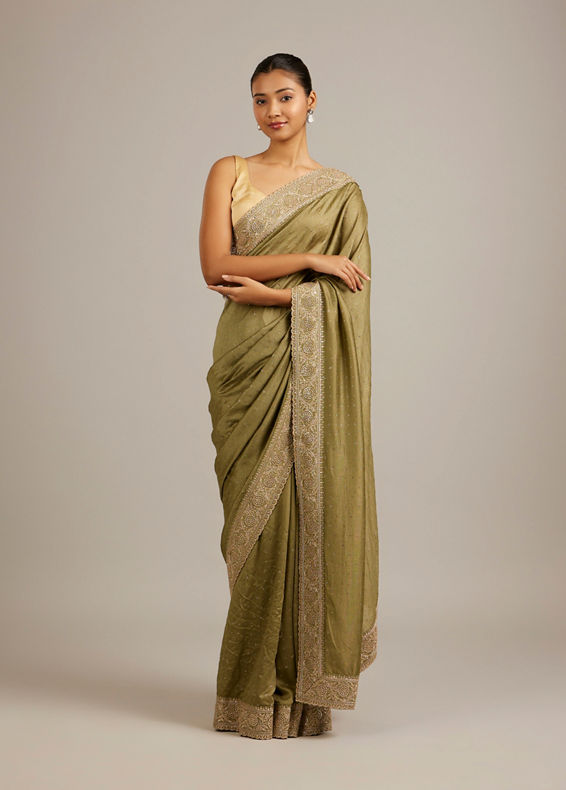 Mohey Women Emerald Elegance Saree