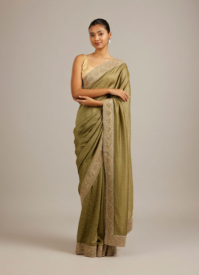 Mohey Women Emerald Elegance Saree