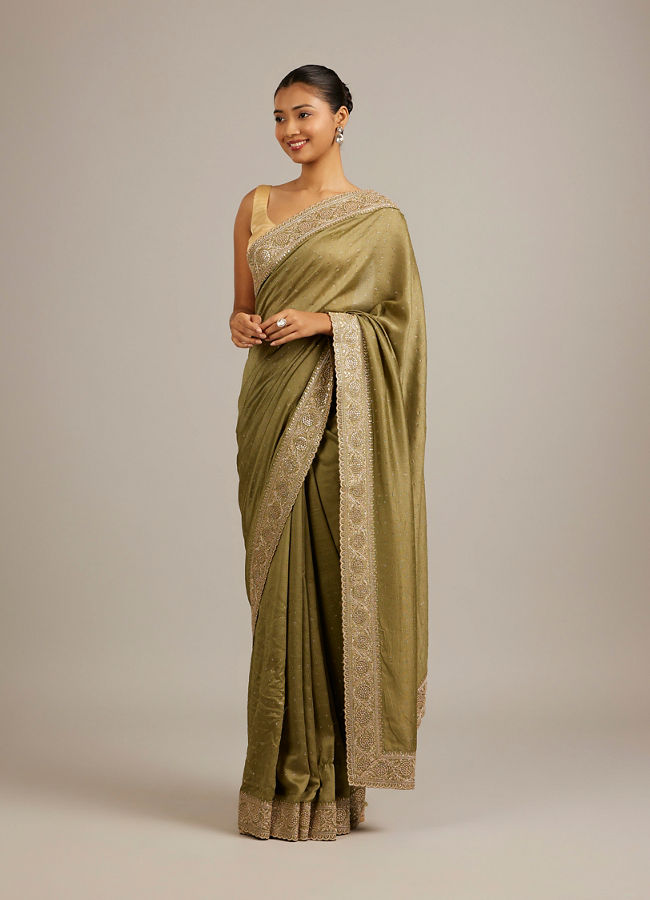 Mohey Women Emerald Elegance Saree