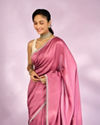 Mohey Women Dusty Pink Silk Elegance Saree
