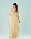 Mohey Women Lustrous Beige Art Silk Saree
