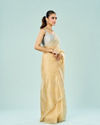 Mohey Women Lustrous Beige Art Silk Saree